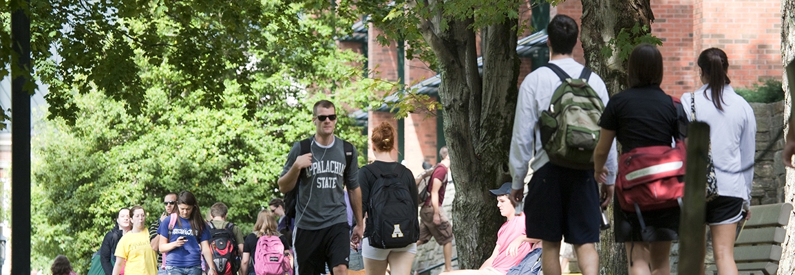 ASU students walking on campus